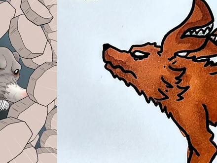 追求自由的动物们。 #简笔画