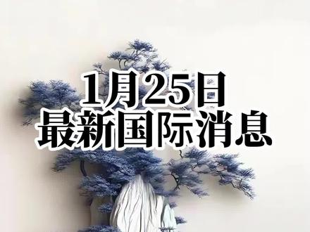 1月25日最新国际消息(4)#国际新闻热点 #国际局势分析