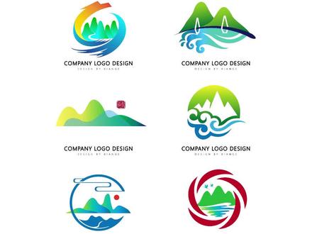 不同风格的山水logo设计该怎么做呢?#山水logo #山水logo设计 #logo设计