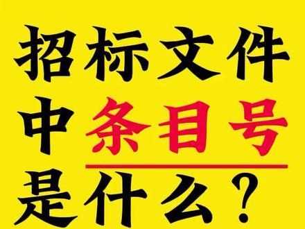 招标文件条目号是什么?花一分钟告诉你!零基础标书制作教学系列 #零基础标书制作教程 #招标文件条目号 #标书制作技巧