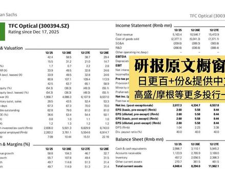 高盛:1.6T光引擎加速狂飙,天孚通信迎来新一轮盈利周期 #光模块 #光通信 #天孚通信 #中际旭创 #新易盛