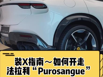 装X指南~怎么开走一台法拉利Pursangue!#法拉利 #汽车人共创计划