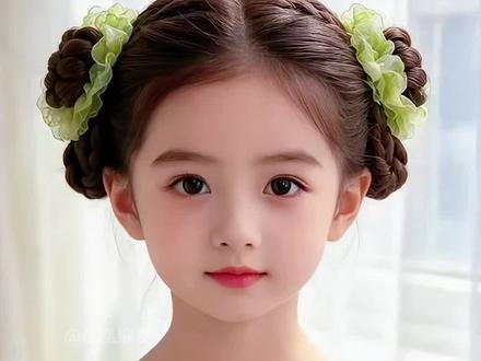 夏日清爽的丸子头发型 甜美可爱又凉快#女儿的夏日清凉发型 #生女儿就是用来打扮的 #丸子头 #简单好看发型 #手残党也能学会的发型