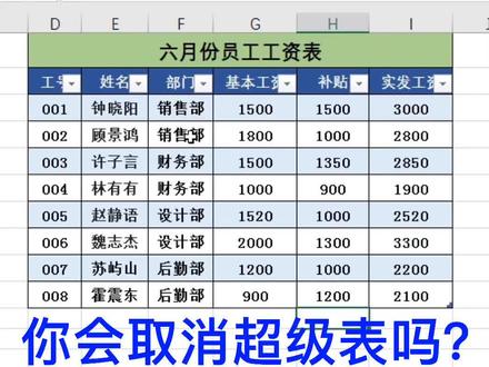 #excel 表格变成了超级表,想要变回普通表,你会取消吗?#加油打工人 #每天学习一点点 #实用