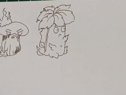 今天来画植物大战僵尸植物,大喷菇