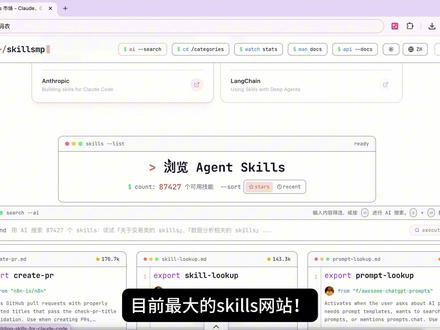 手把手教你如何使用Skills! 全程视频讲解介绍!八万多个Skills随便使用!#skills #ai #程序员 #使用skills开发 #青年创作者成长计划