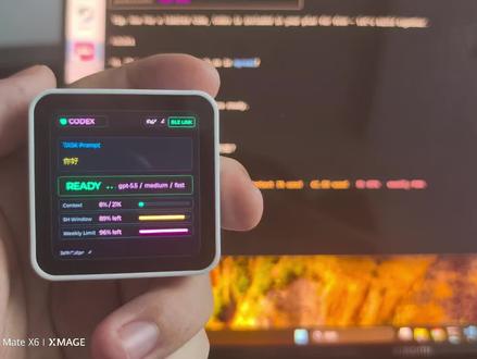 Codex赛博小助手,大家觉得酷不酷 显示codex状态显示,把token焦虑实体化,支持语音控制#codex #ai #claude