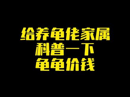 给养龟佬家属们科普一下龟龟价钱#龟 #乌龟 #养龟 #草龟