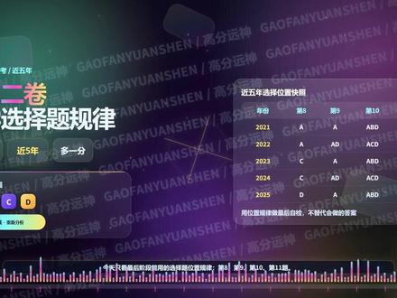 全国二卷选择题有什么规律?今天跟着我一起来分析#高考数学 #高考真题 #高中数学 #抖音精选高考应援联盟 #2026高考