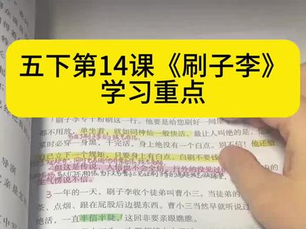 五下第14课《刷子李》学习重点。