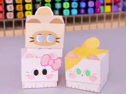 自制会切换表情的猫咪压压乐简单又可爱。#可颂 #手工 #手工教程 #手工diy #可颂APP