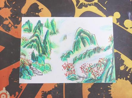 诗配画,早发白帝城#画画 #简笔画 #原创