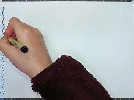 一看就会 教你用尺子画 #节约用水手抄报 #手抄报作业 #小学生手抄报模板 #简单手抄报