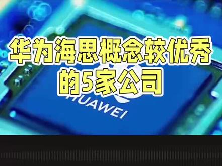华为海思概念 较优秀的5家公司 #华为 #华为海思概念 #科技