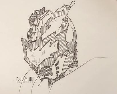 炎龙铠甲,铠甲勇士线描简笔#画画 #想画就画 #简笔画@抖音小助手