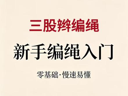 新手必学|三股辫编绳超详细零基础教程 #新手入门编织教程 #创作者中心 #创作灵感 #三股辫编法 #零基础编绳