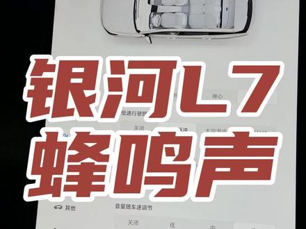 网友疑问:#银河L7 有蜂鸣声,我们一起来听一下#新能源汽车