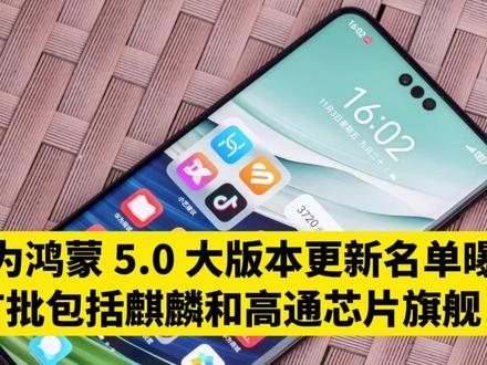 华为鸿蒙 5.0 大版本更新名单曝光,首批包括麒麟和高通芯片旗舰 #处理器 #华为 #鸿蒙