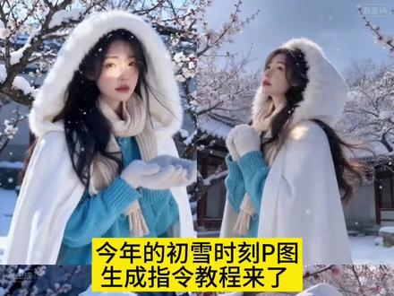 今年的初雪时刻我先拥有了,快喊你闺蜜一块拍起来#即梦ai #今年的初雪时刻我先拥有了 #万物皆有初雪氛围 #雪景写真 #i人也能拍出冬日氛围感大片