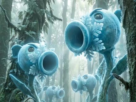 你被困在巨型果实森林里意外发现隐藏食物你会选择? #ai创作浪潮计划 #asmr#极度舒适#解压#原创动画