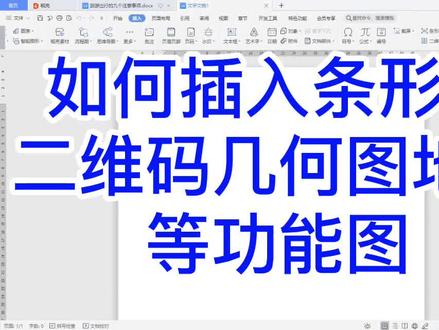 WPS如何插入条形码、二维码、几何图、地图等功能图#office办公技巧 #ps技能 #excel技巧 #设计分享 #专业生产厂家 #wps如何插入地图 #wps办公教学