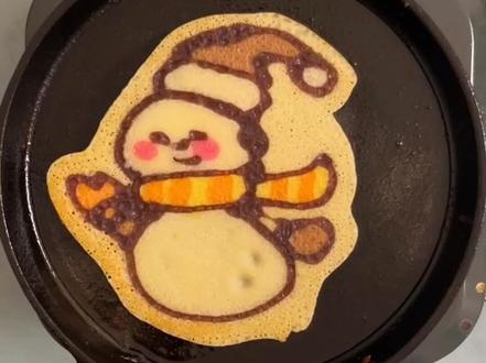 恭喜你今天又学会一个“毛雪人”表情包#手工diy #画饼 #简笔画#一起学画画