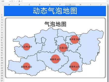 Excel动态地图气泡图