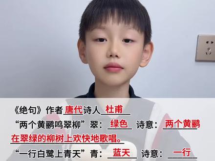 #二年级语文下册 古诗二首《绝句》重点知识点梳理#知识点总结 #知识分享 #课堂笔记 #小学语文