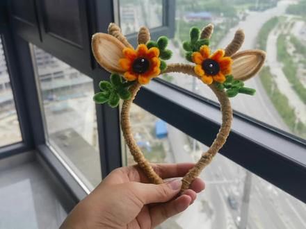 #扭扭棒#扭扭棒发箍 简单好看的扭扭棒小鹿角发箍教程