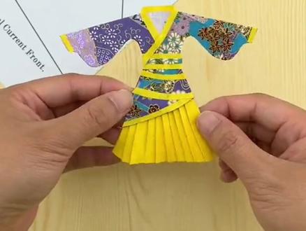 凤冠霞帔,古风汉服,我们一样可以用纸折出来。#手工diy #亲子手工 #汉服 #凤冠霞帔十里红妆 #凤冠霞帔