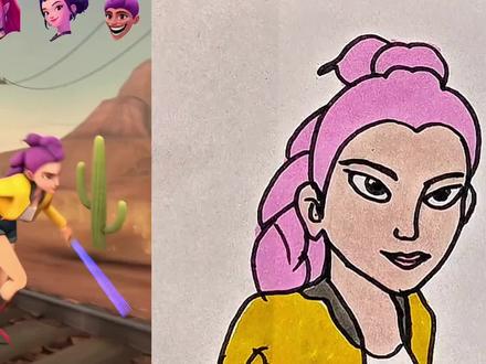 猎魔女团解救小老头#简笔画 @抖音创作者中心 @抖音小助手 @抖音青少年