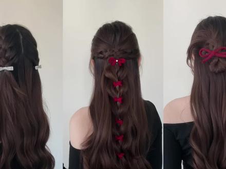 元旦跨年都来这么扎 #氛围感拉满的发型分享 #跨年发型 #元旦发型#跨年发型做了吗 #发型教程合集