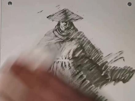 擦擦擦出来的画……#镖人 #江湖走镖人 #镖人手游 @镖人手游#创意