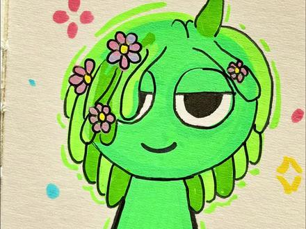 你们喜欢我画的还是爸爸画的#快来看我画的简笔画 #一学就会的简笔画 #丙烯马克笔 #零基础学画画 #节奏盒子绘画