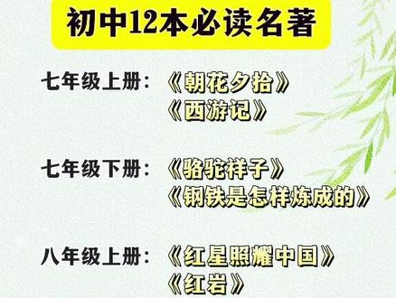 九年级寒假语文推荐的就是这两本名著 #简爱 和 #儒林外史 寒
假读完,开学更轻松#九年级 #必读书籍 #初中名著 H
