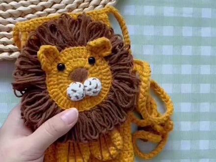 小狮子手机包教程二,包带和小爪子部分#钩针编织