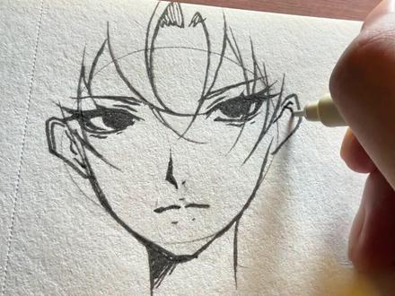 画个简易霸总#画画 #绘画