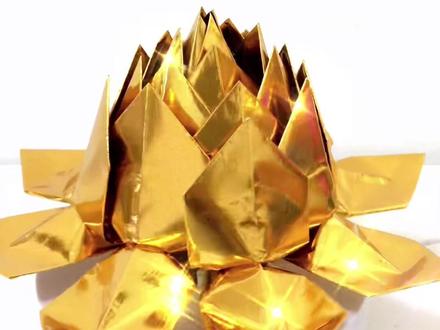 16张22*19纸#莲花#折纸教程 #简单易学 #手工折纸教程 #做手工我是认真的