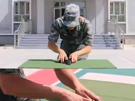 #等你来挑战# 我是新疆巴音郭楞军分区某部战士张志恒,92式手枪分解结合11秒21 (赵庆浩)