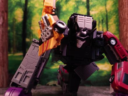 合体全靠我自己,飞天虎双形态合体定格动画! #变形金刚