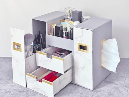 牛奶箱改造!DIY实用大容量多功能收纳盒~#手工diy #变废为宝 #收纳整理 #手工 #旧物改造