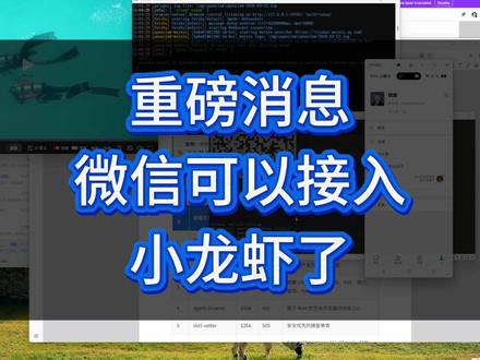 微信极速接入小龙虾 微信支持晓龙虾的聊天通道这个插件了
#openclaw #微信