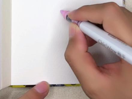 教你如何画一幅爱心晚霞 #真实生活分享官 #丙烯马克笔 #画画 #抖音年味艺术图鉴 #2026开年绘画挑战