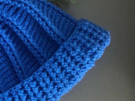 这个克莱因蓝也太好看了吧!#毛线编织 #手工diy #钩针编织教程 #钩针 #毛线帽 #玩毛线