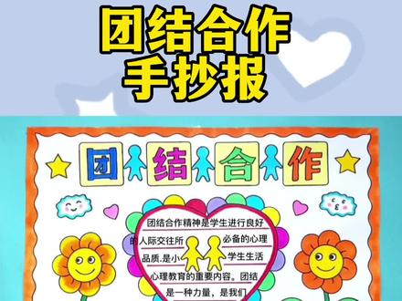 心理健康教育中的团结合作手抄报,简单又好看含文字内容#心理健康手抄报 #团结合作手抄报 #团结合作 #手抄报 #手抄报模板