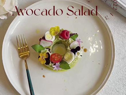 青酱牛油果鸡蛋沙拉🥗#摆盘 #coffee #抖音美食推荐官