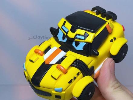 捷豹塔姬粘土手工小汽车制作 #炫卡斗士w #捷豹塔奇 #自制玩具车 #汽车模型玩具视频 #小比例车模