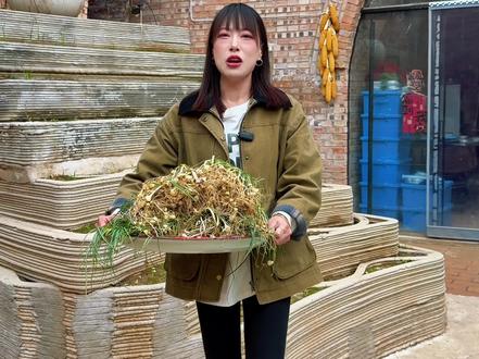 #乡村美食分享 三月小蒜、香死老汉,三月的小蒜一定要品尝一下呀#我的乡村生活 #地坑院生活 #地坑院美食