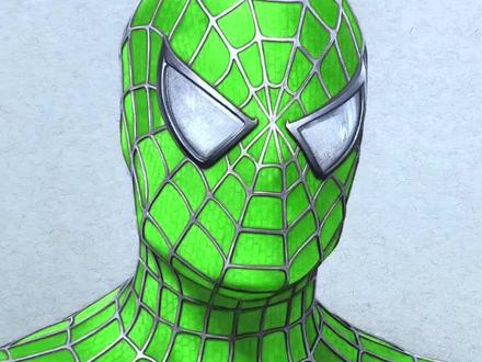 教你画个绿绿绿巨人 #绿 #绿巨人 #蜘蛛侠
