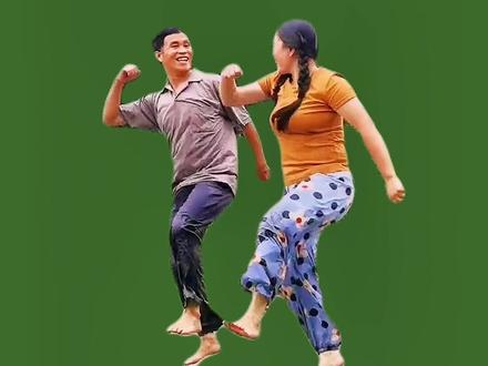 绿幕素材#跳舞@小英夫妻:温州一家人 高清绿幕素材拿走不谢,记得关注